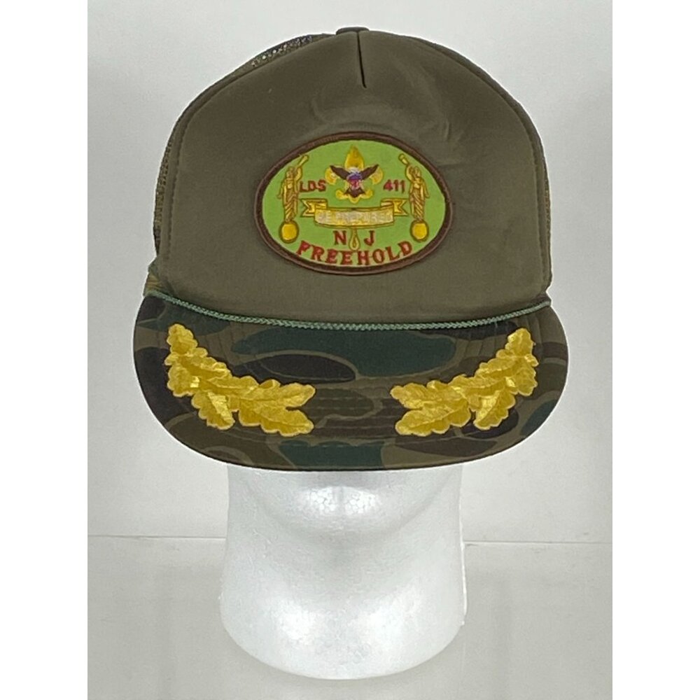 Vintage Rare T.I. NJ Freehold Camouflage Trucker Mesh Snapback Hat OS NWOT F284